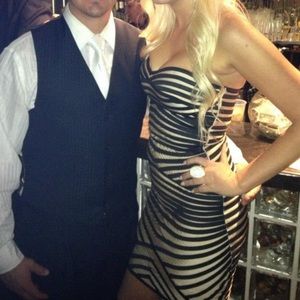 Sexy stripe dress hot miami styles